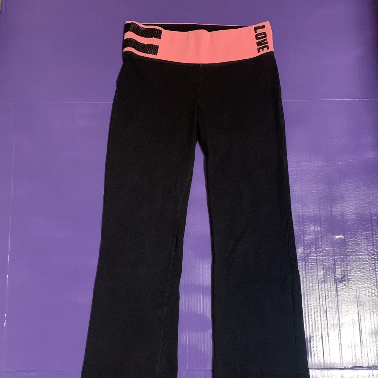 Like new black and pink yoga pants PINK brand