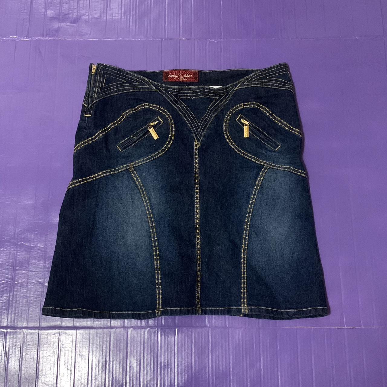 Baby phat denim sales skirt