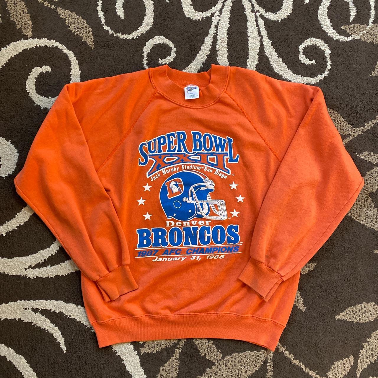 Men's Vintage Denver Broncos Knit Sweater Sz M Item - Depop