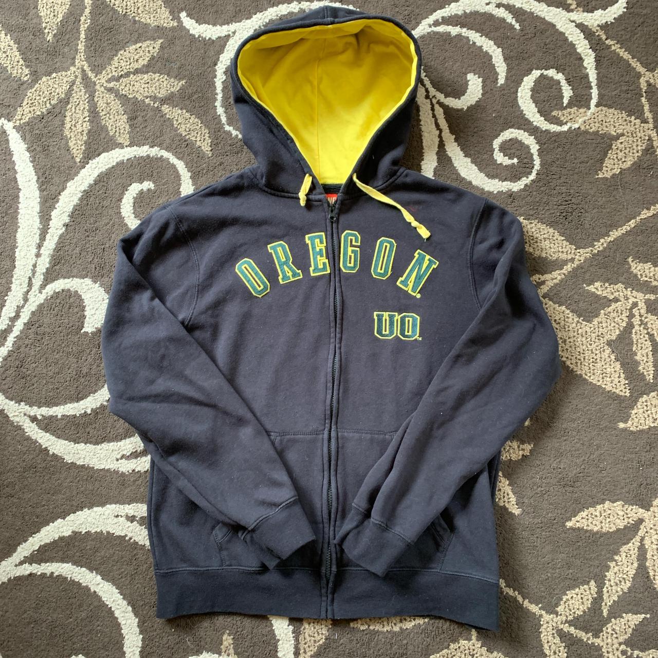 Vintage Oregon University Zip Up Hoodie Size L... - Depop