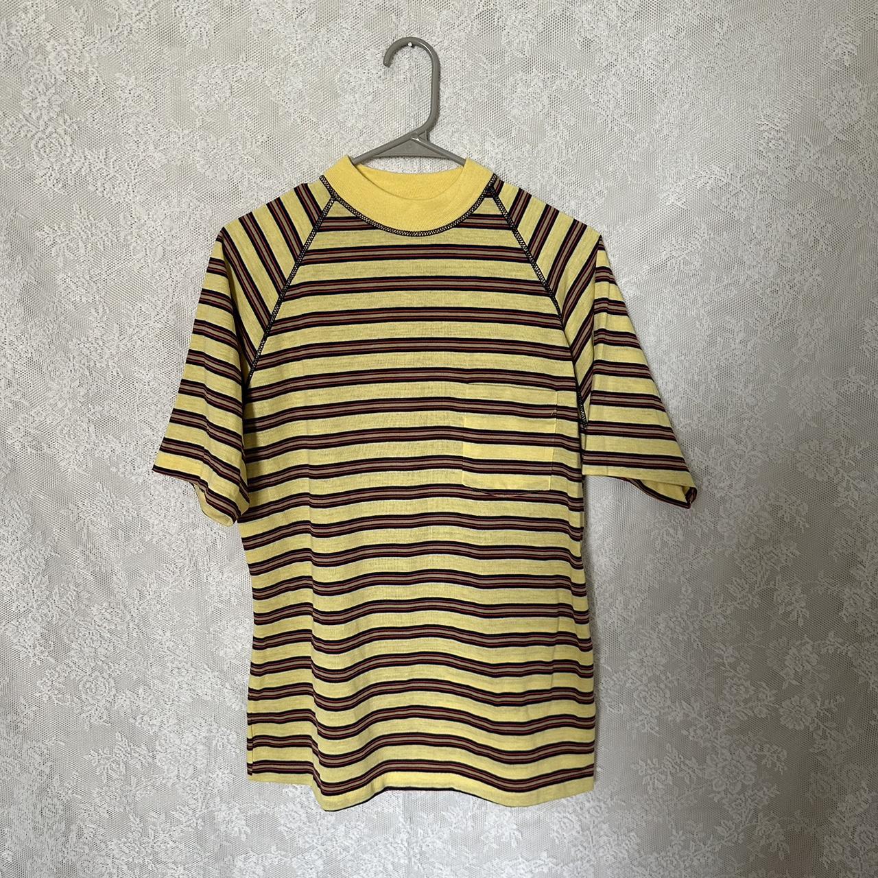 JCPenney Men's Yellow and Black T-shirt | Depop