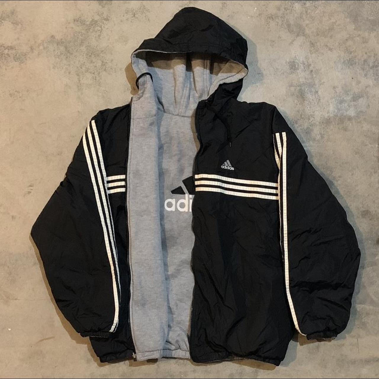 Vintage Y2K Adidas Reversible Jacket Size: Xl/ XXL?... - Depop