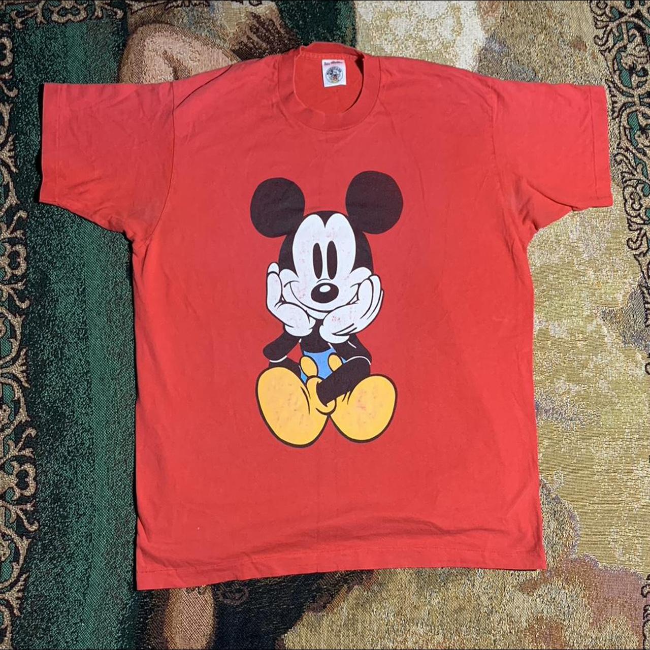 Vintage Mickey Co Disney Double Sided T-Shirt Size:... - Depop