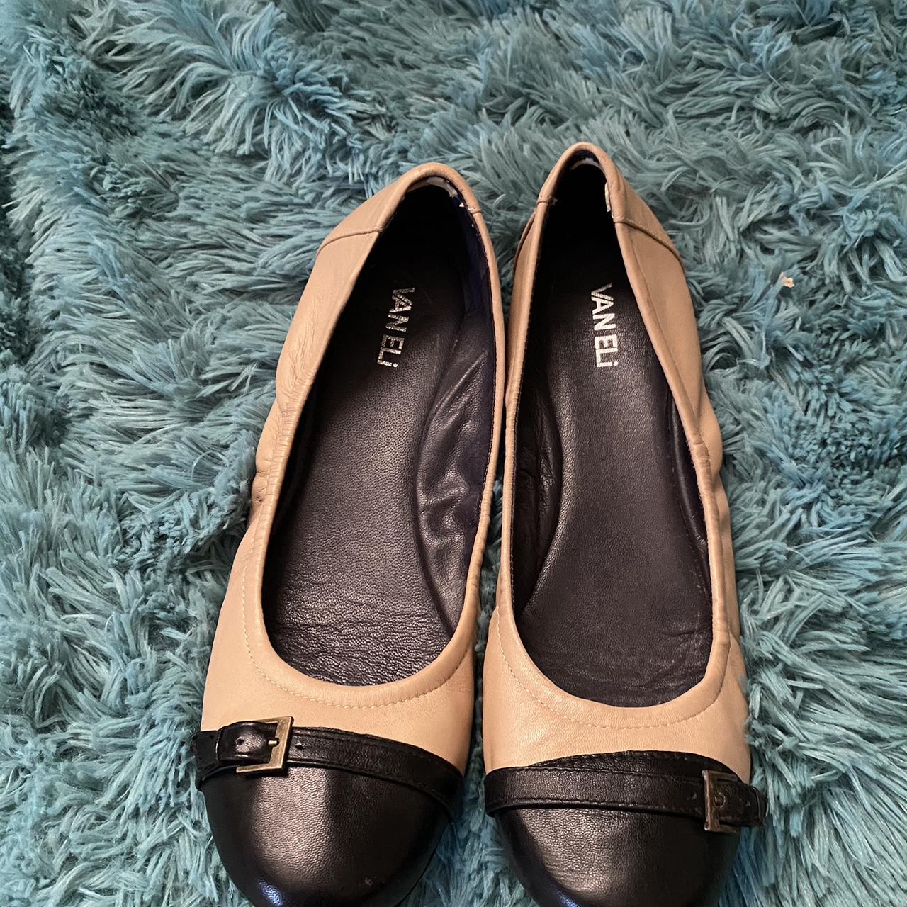 Vaneli Women's Tan And Black Ballet-shoes 