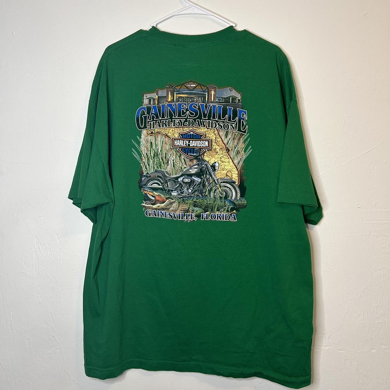 Harley Davidson Men's Green T-shirt | Depop