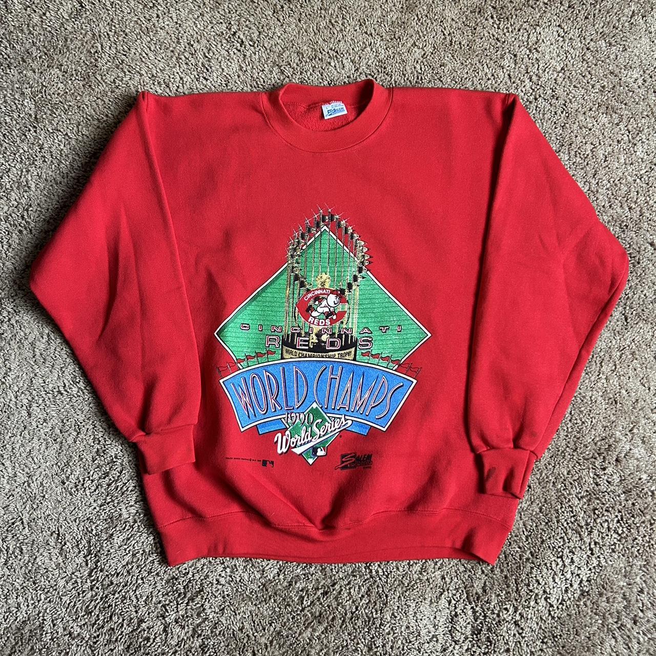 Vintage 1990 Cincinnati Reds World Series champions - Depop