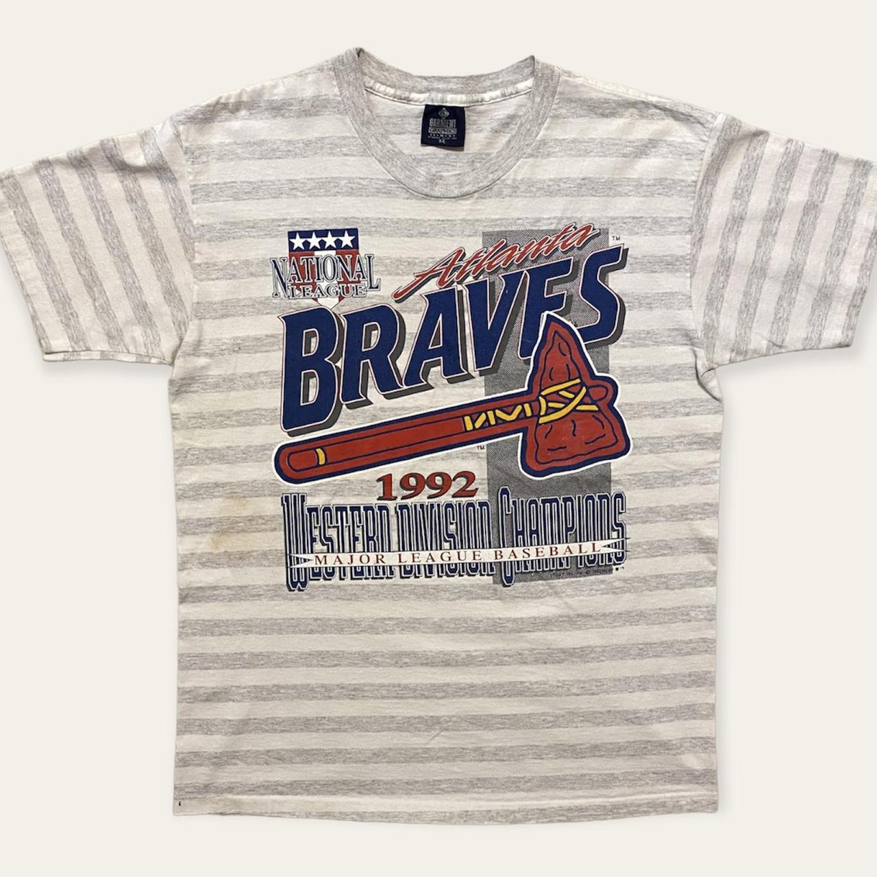 VINTAGE 1993 Atlanta Braves Western Division Champions T-shirt 