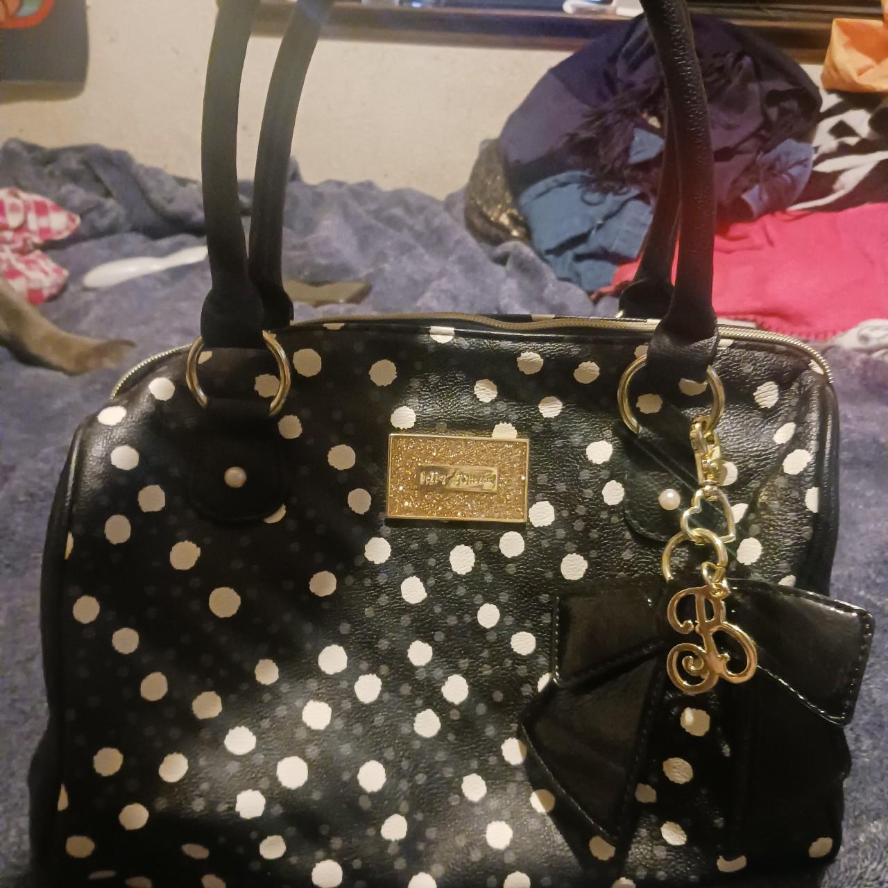 Betsey johnson polka dot purse on sale