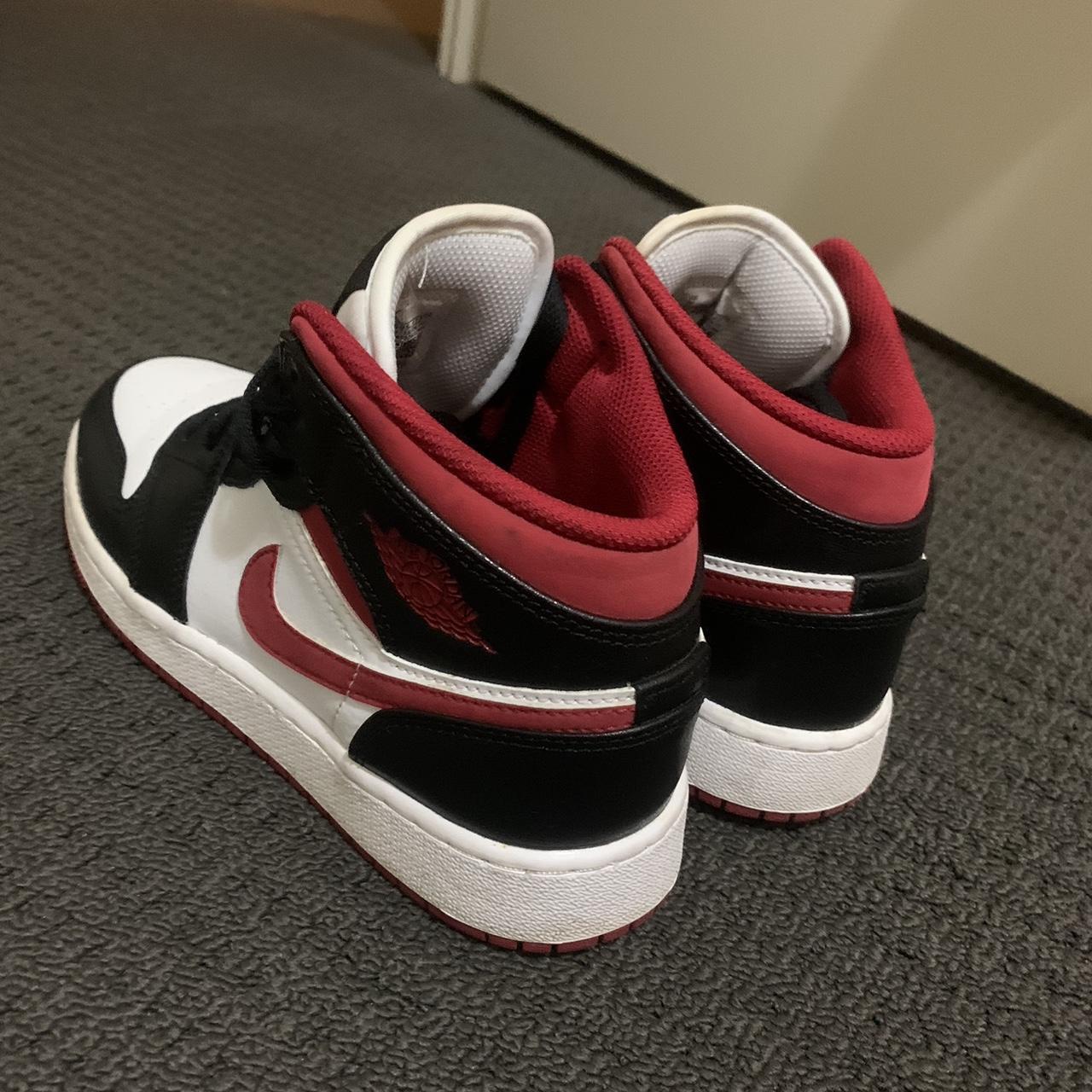 jordan white and red and black
