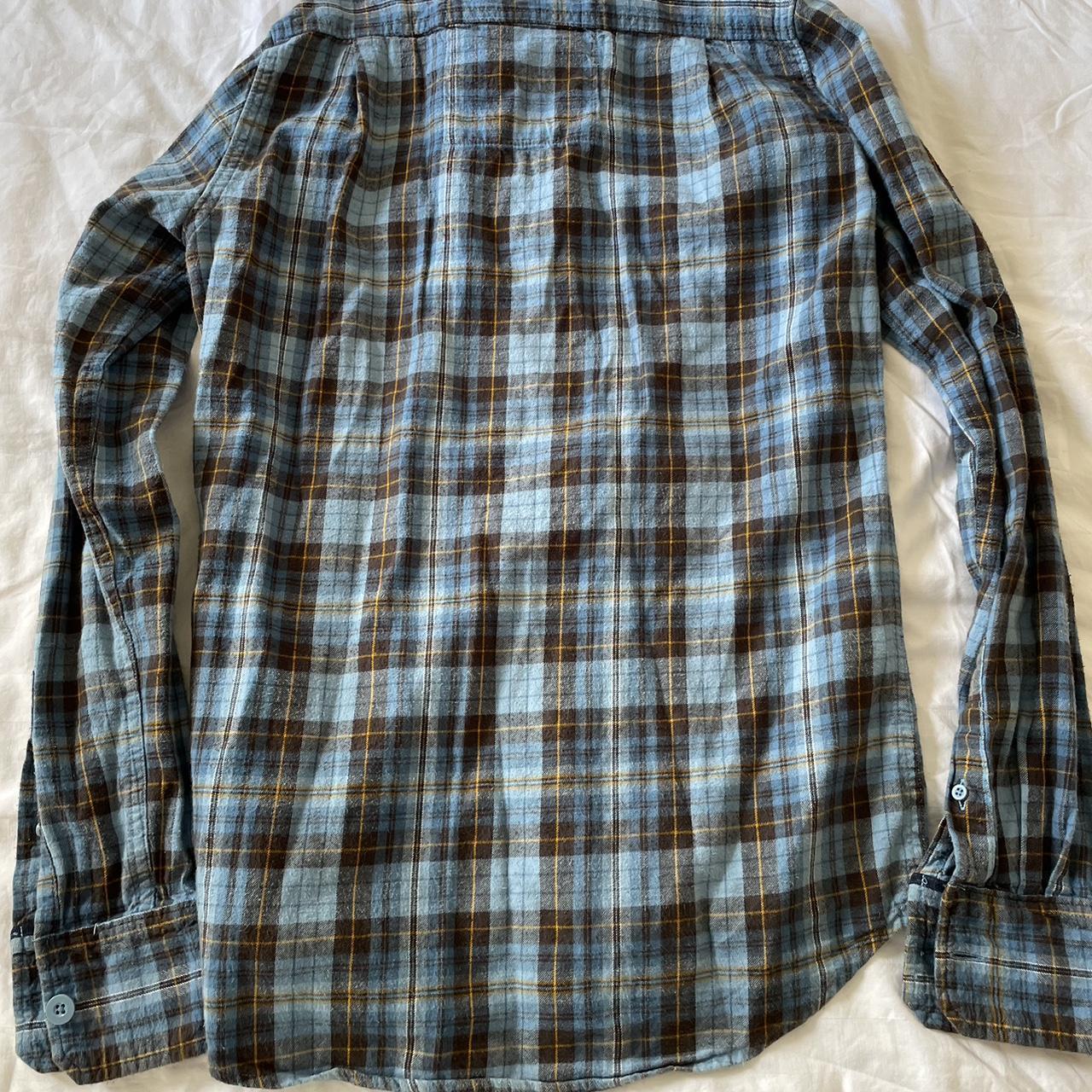 SUPERDRY plaid flannel shirt. Blue & yellow. Size... - Depop