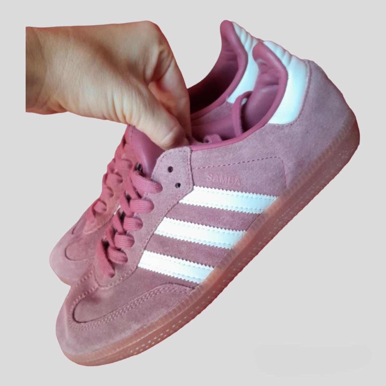 tan and pink adidas