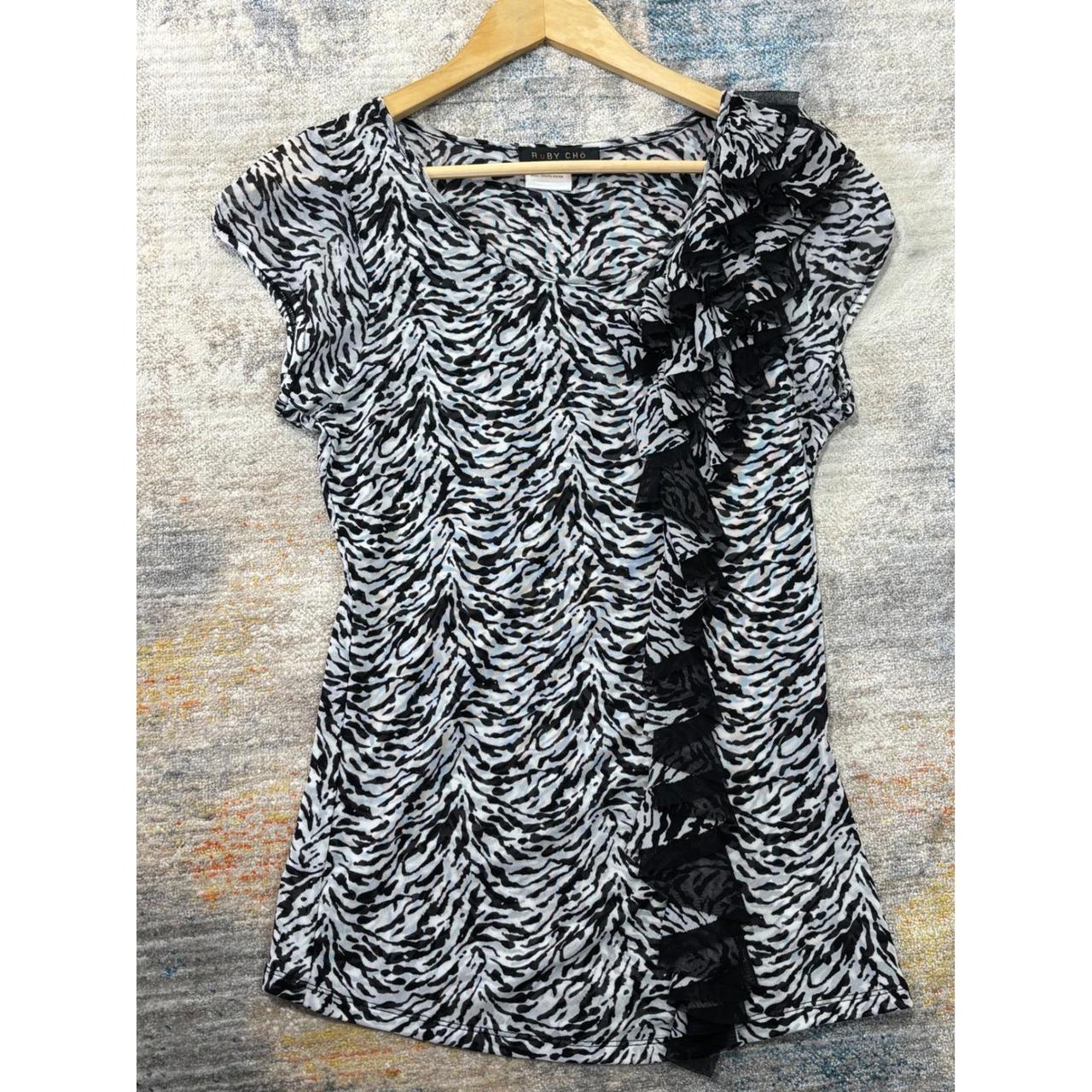 Ruby Rox Women's Blouse - Black/White - S – Ruby … - image 2