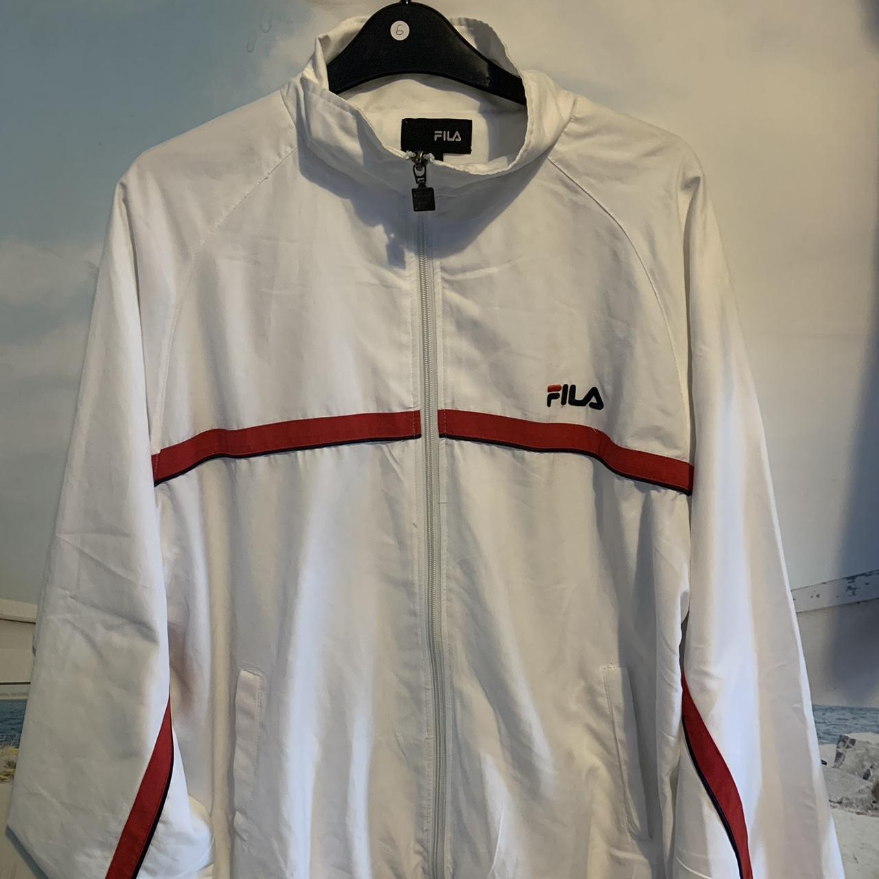 Vintage Men’s Fila full zip windbreaker jacket... - Depop