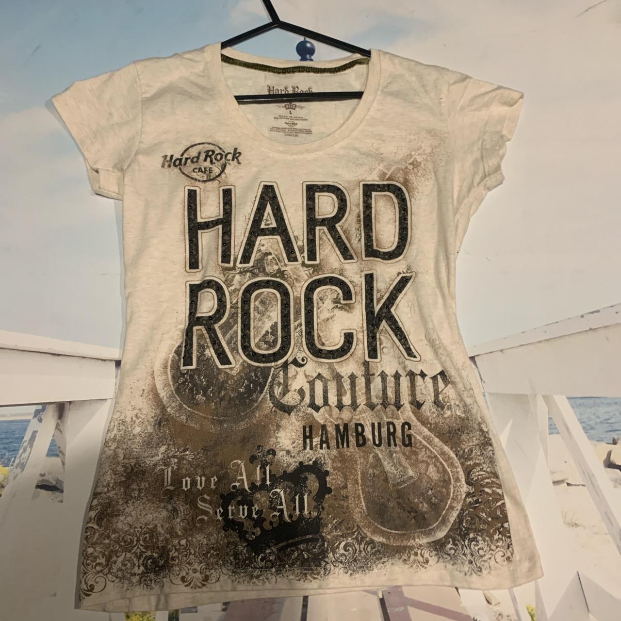 Hard Rock Cafe Hamburg T-shirt Online Kaufen Ladies Hard Rock Cafe Hamburg cool graphic t... - Depop