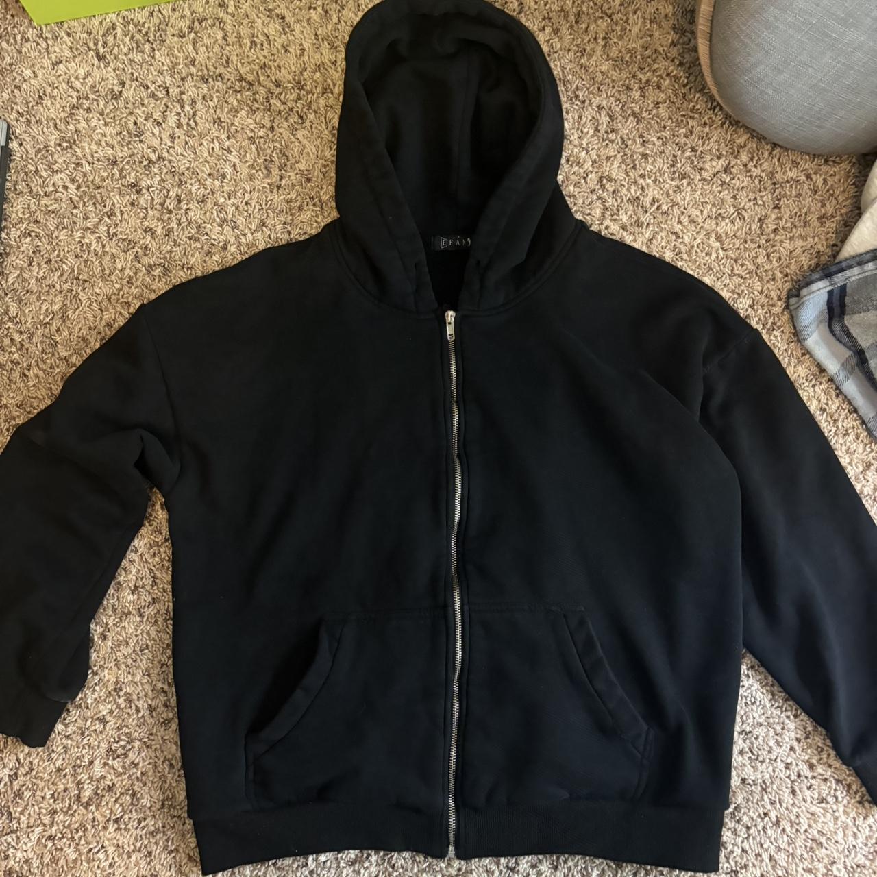 EFAN black zip up hoodie 🖤 tagged brandy for... - Depop