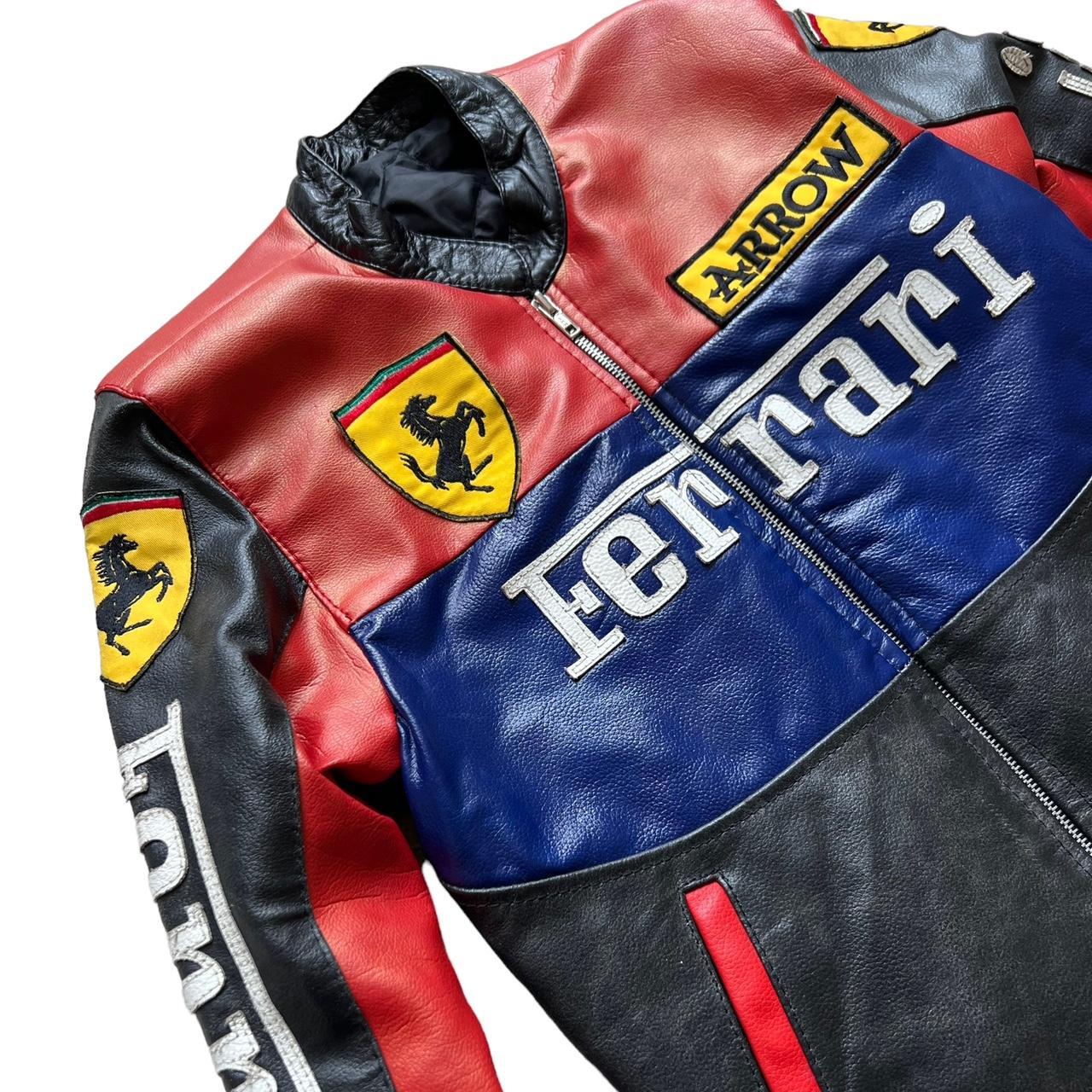 Ferrari leather hotsell jacket red