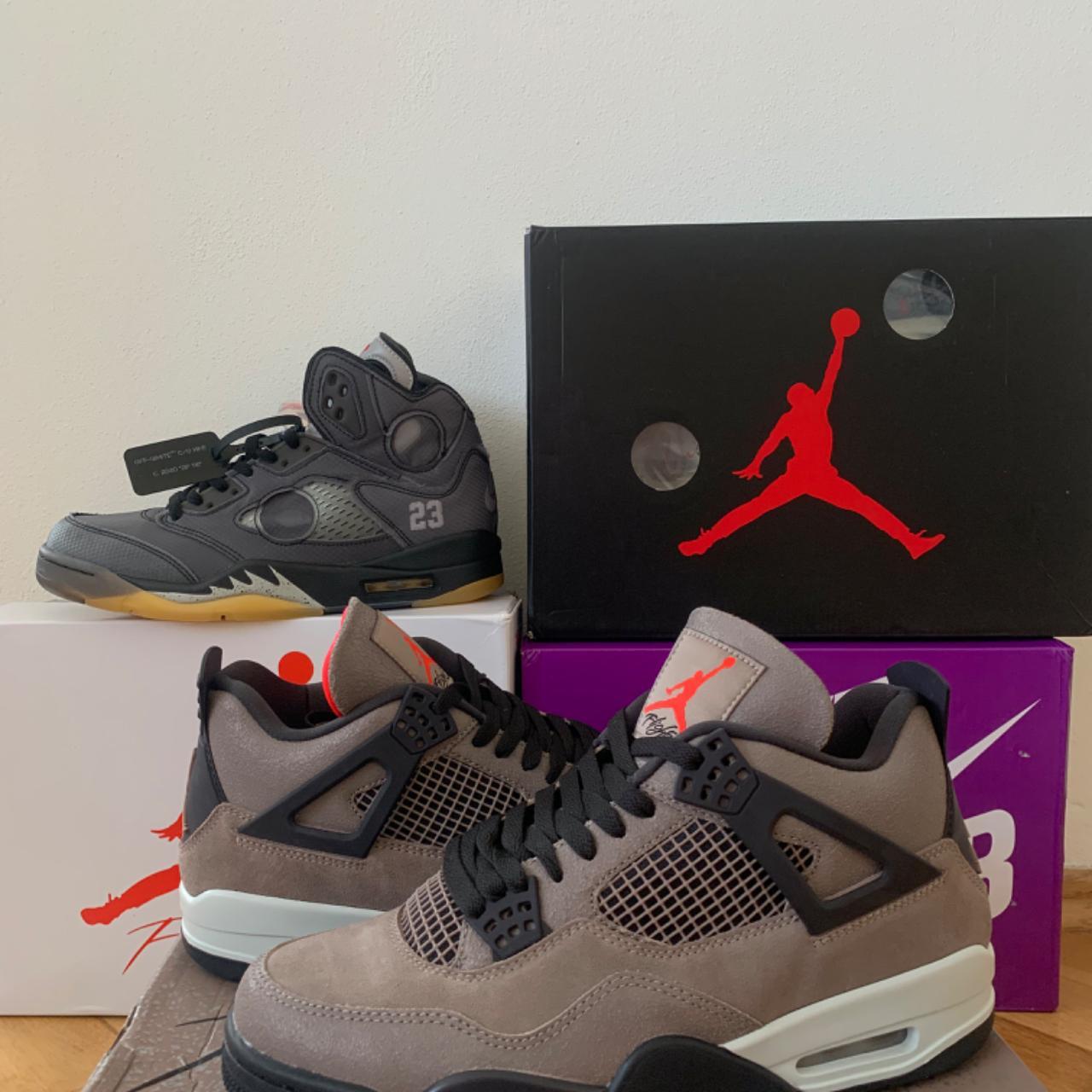 taupe jordan 4 on feet