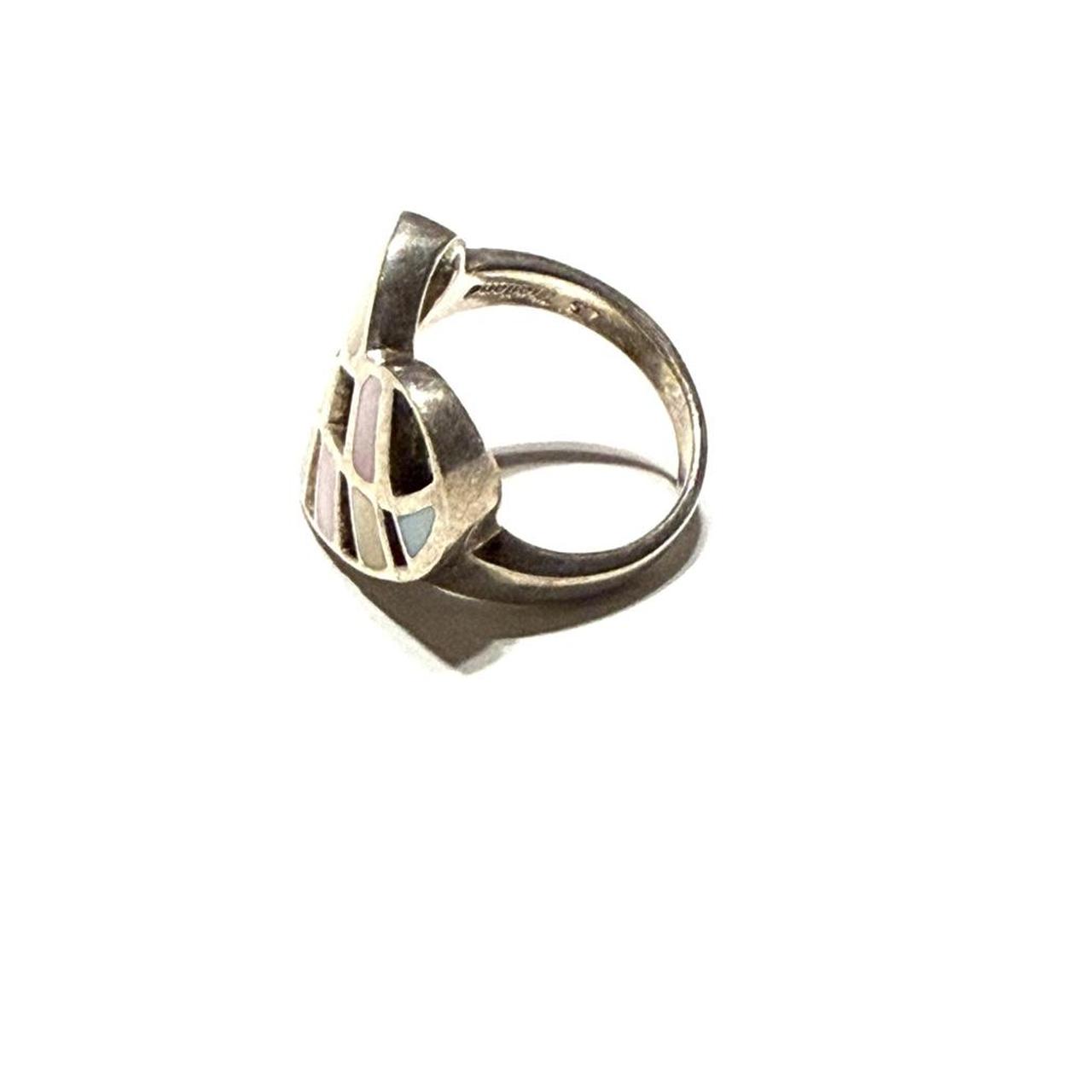 Women's Ring - Silver/Multi – Multicoloured heart… - image 4