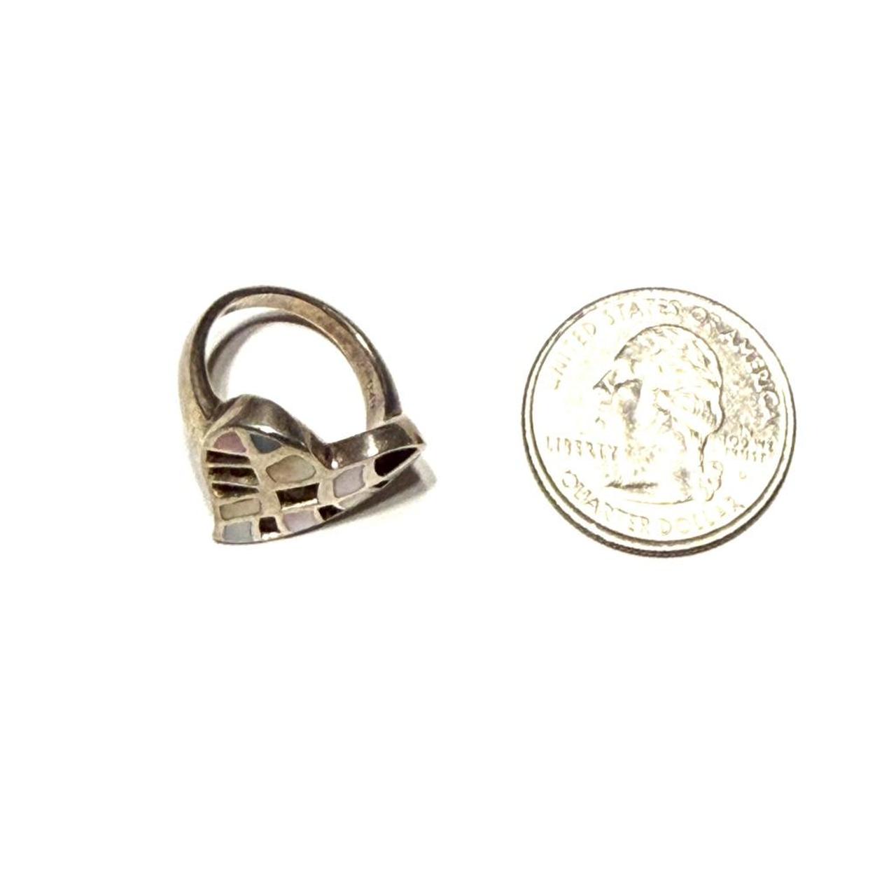 Women's Ring - Silver/Multi – Multicoloured heart… - image 6