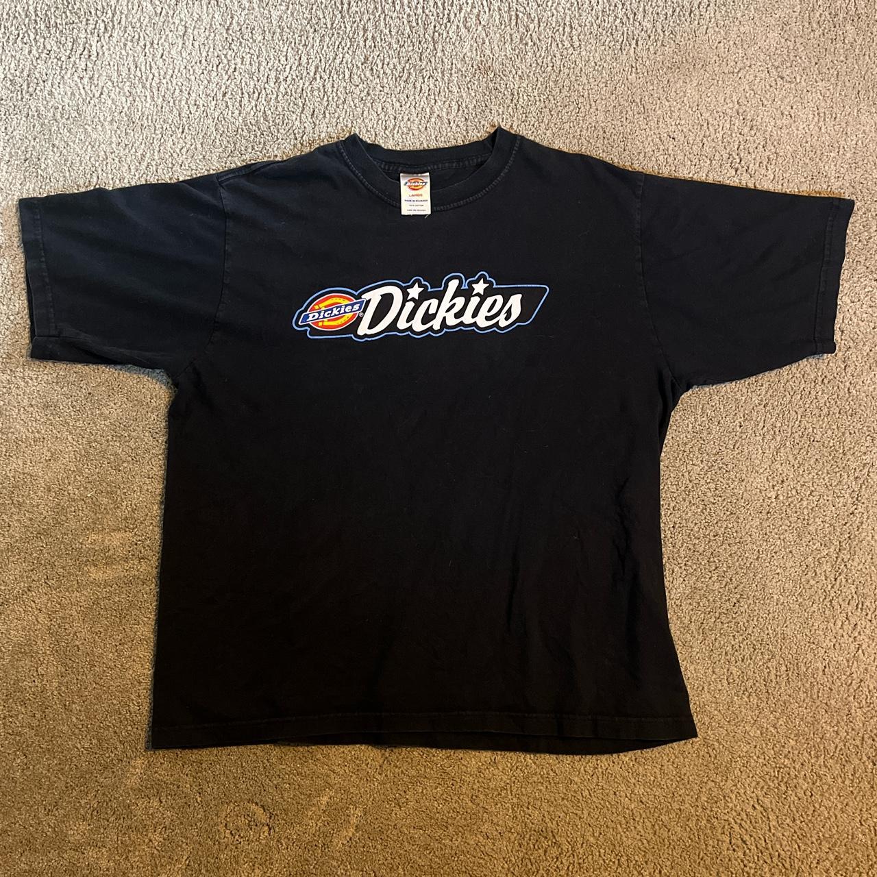 Dickies Men's Black and White T-shirt | Depop