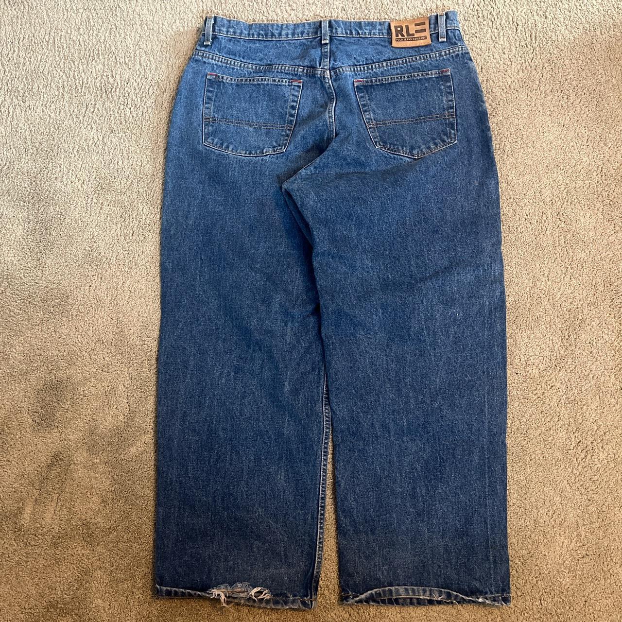 Vintage Polo Ralph Lauren Baggy Wide-Leg Jeans Size... - Depop