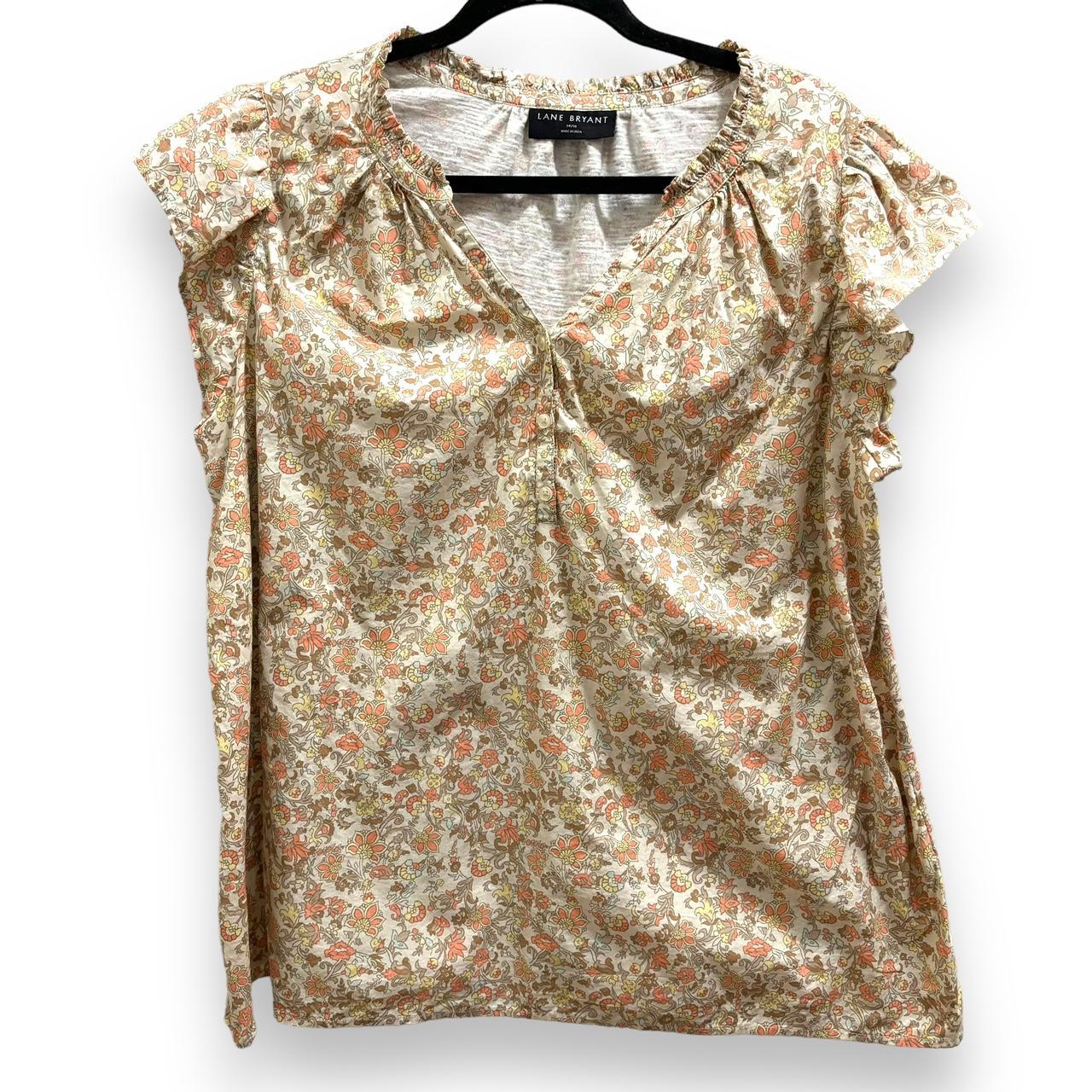 Lane Bryant Beige Coral Neutral Paisley Depop