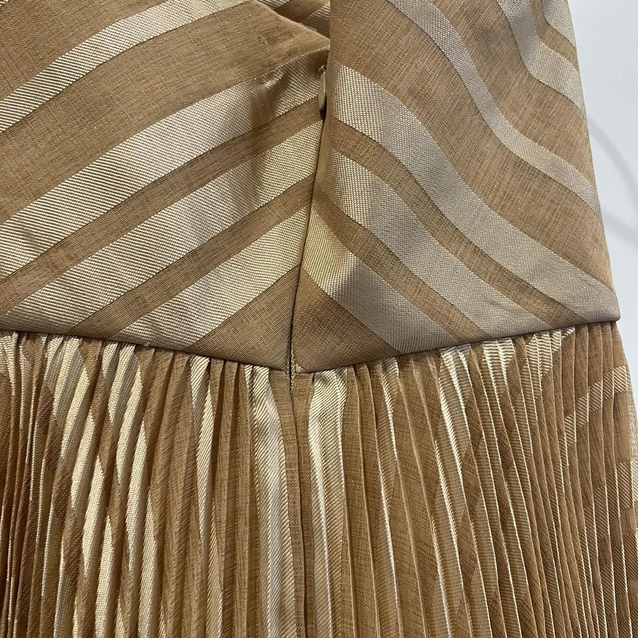 Zimmermann Burnout Pleated Dress in Champagne from | Depop