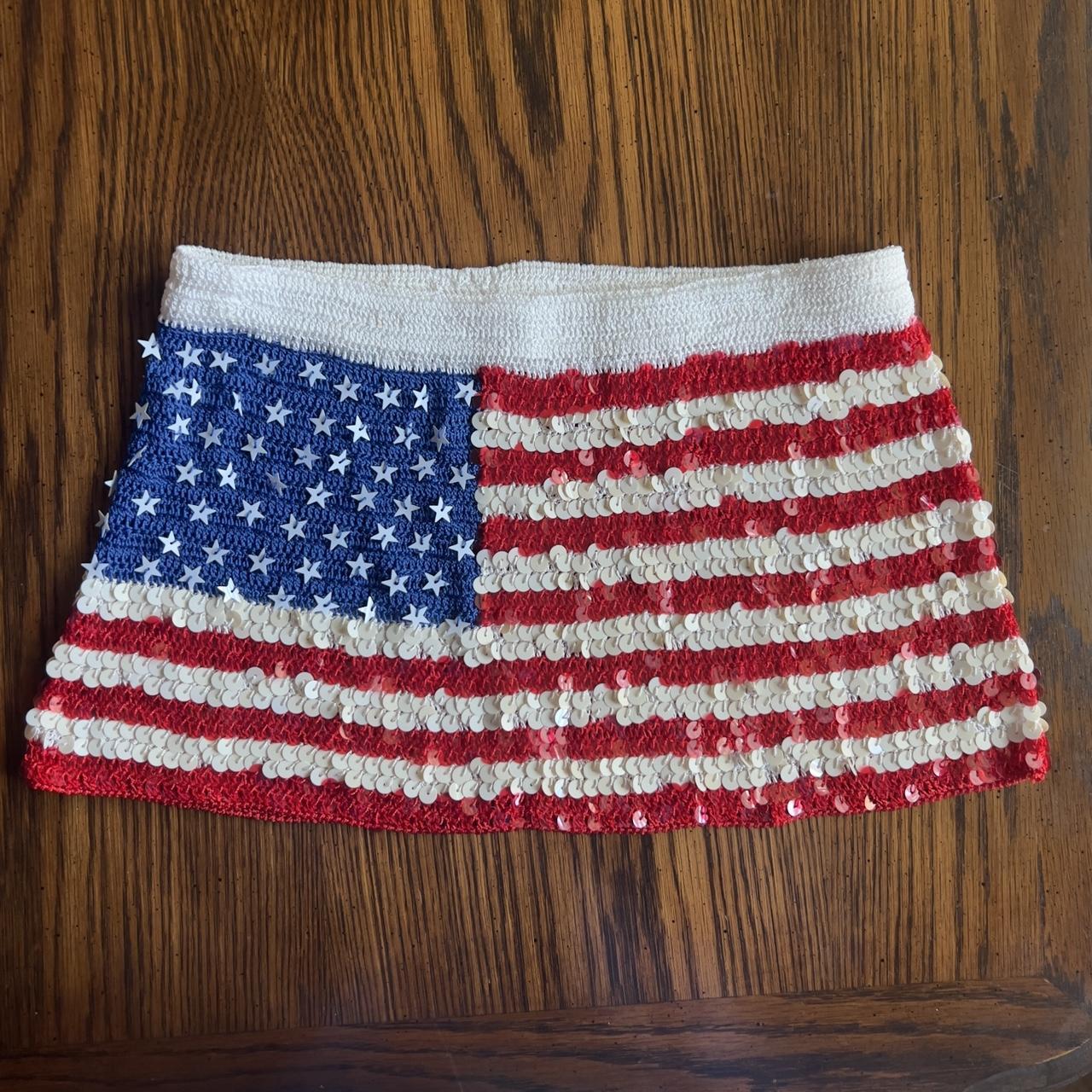 American Flag micro mini skirt! Literally sooooo... - Depop