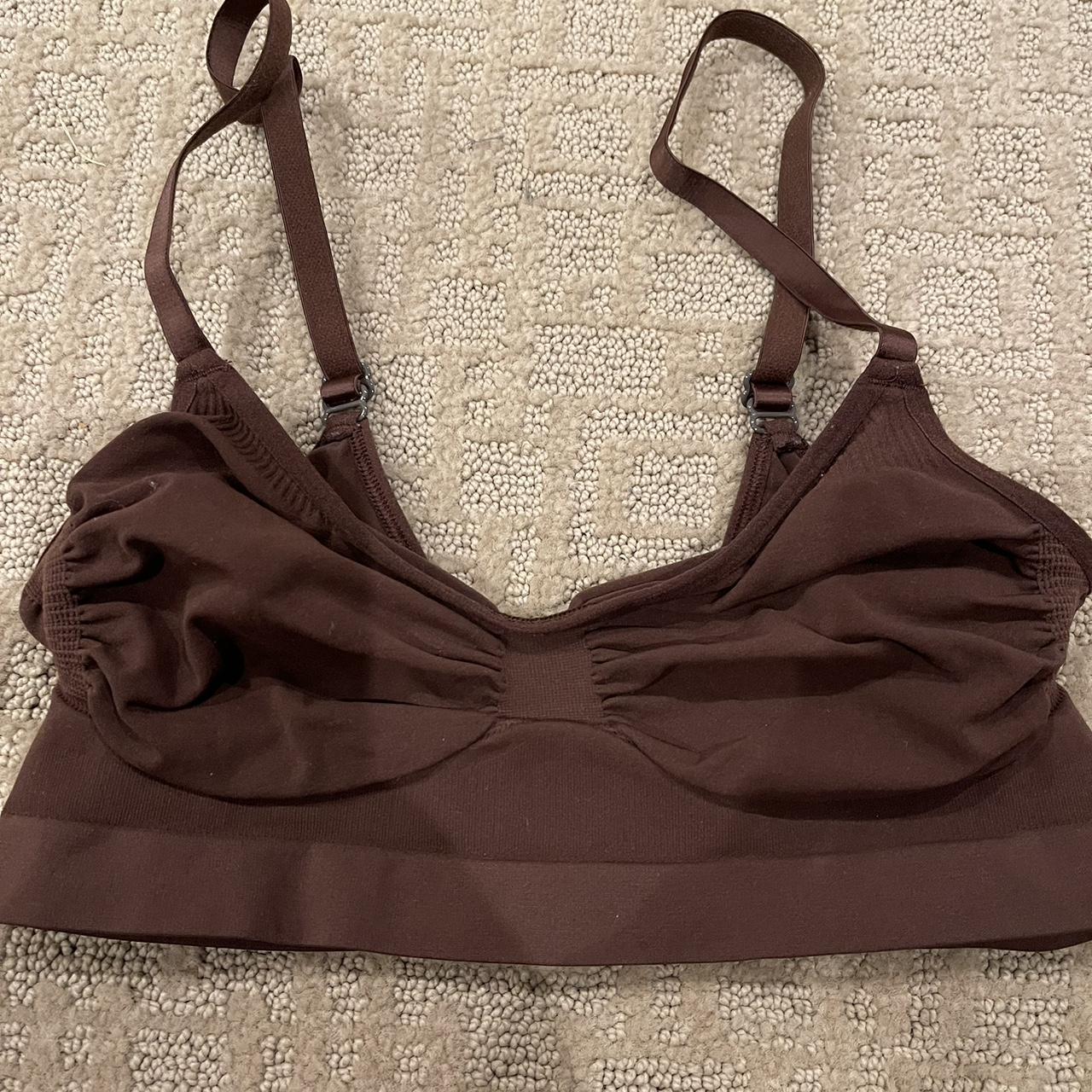 Skims Women's Brown Bra | Depop