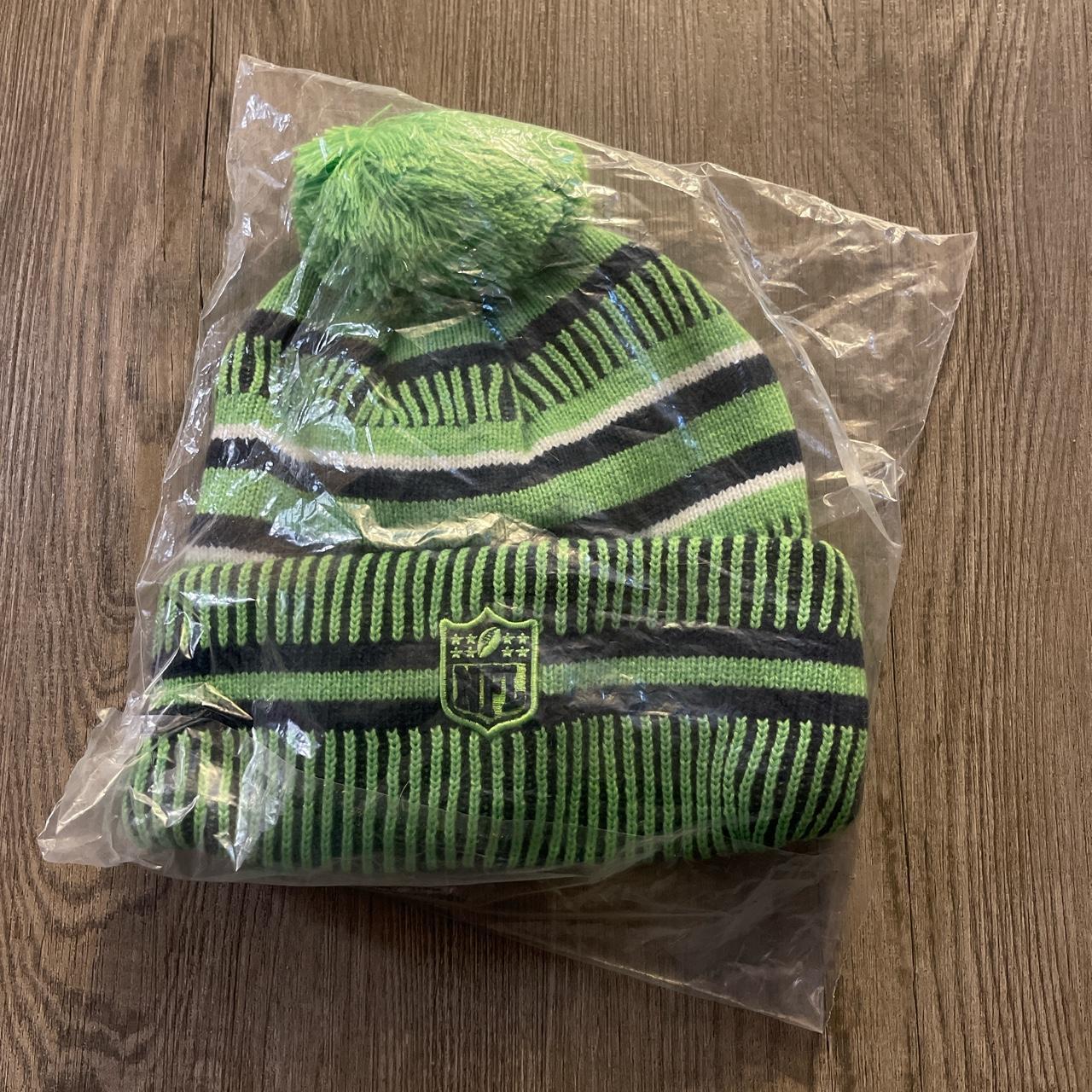 Seattle Seahawks beanie Size: One size fits - Depop