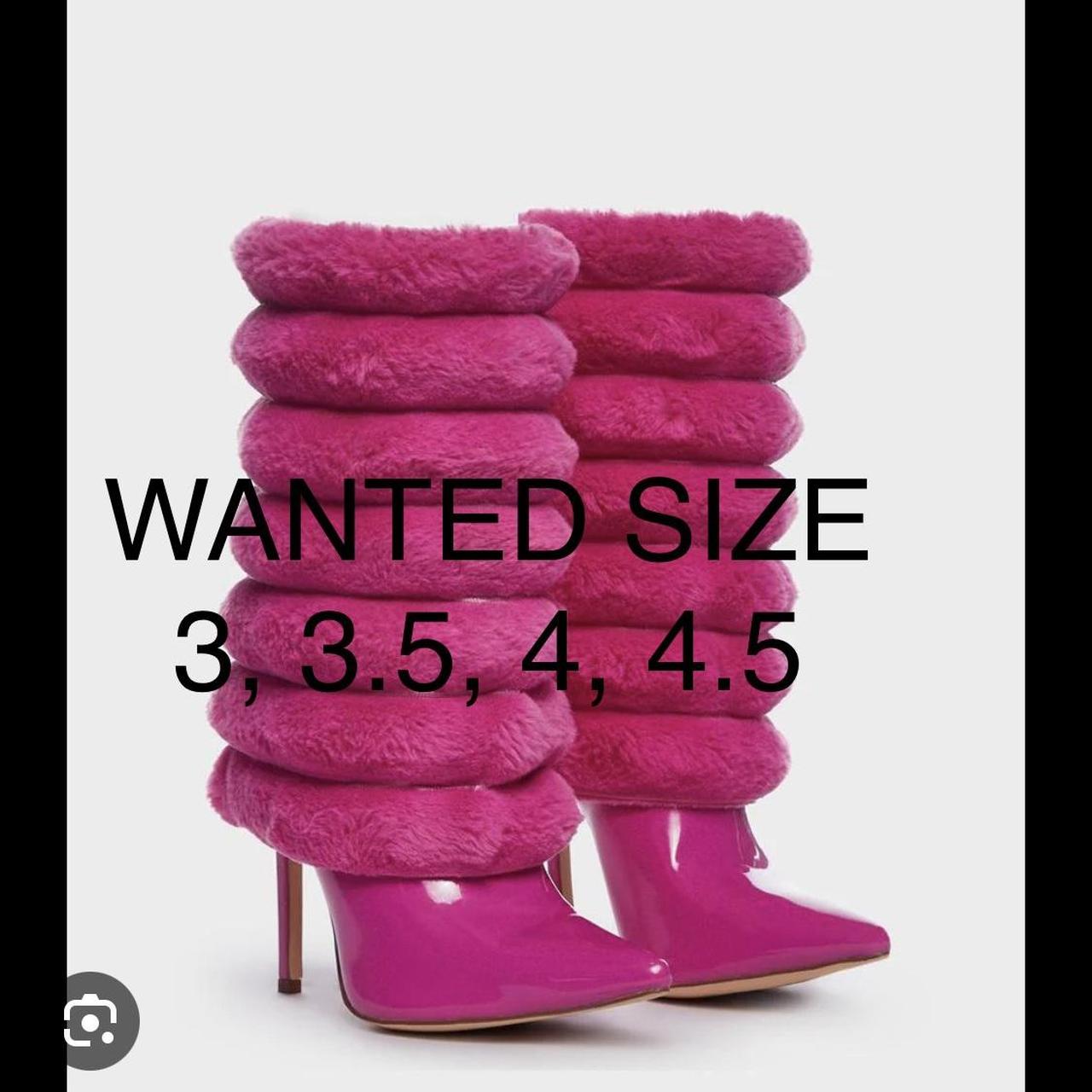 Azalea wang dolls kill fur boots heels WANTED IN... Depop