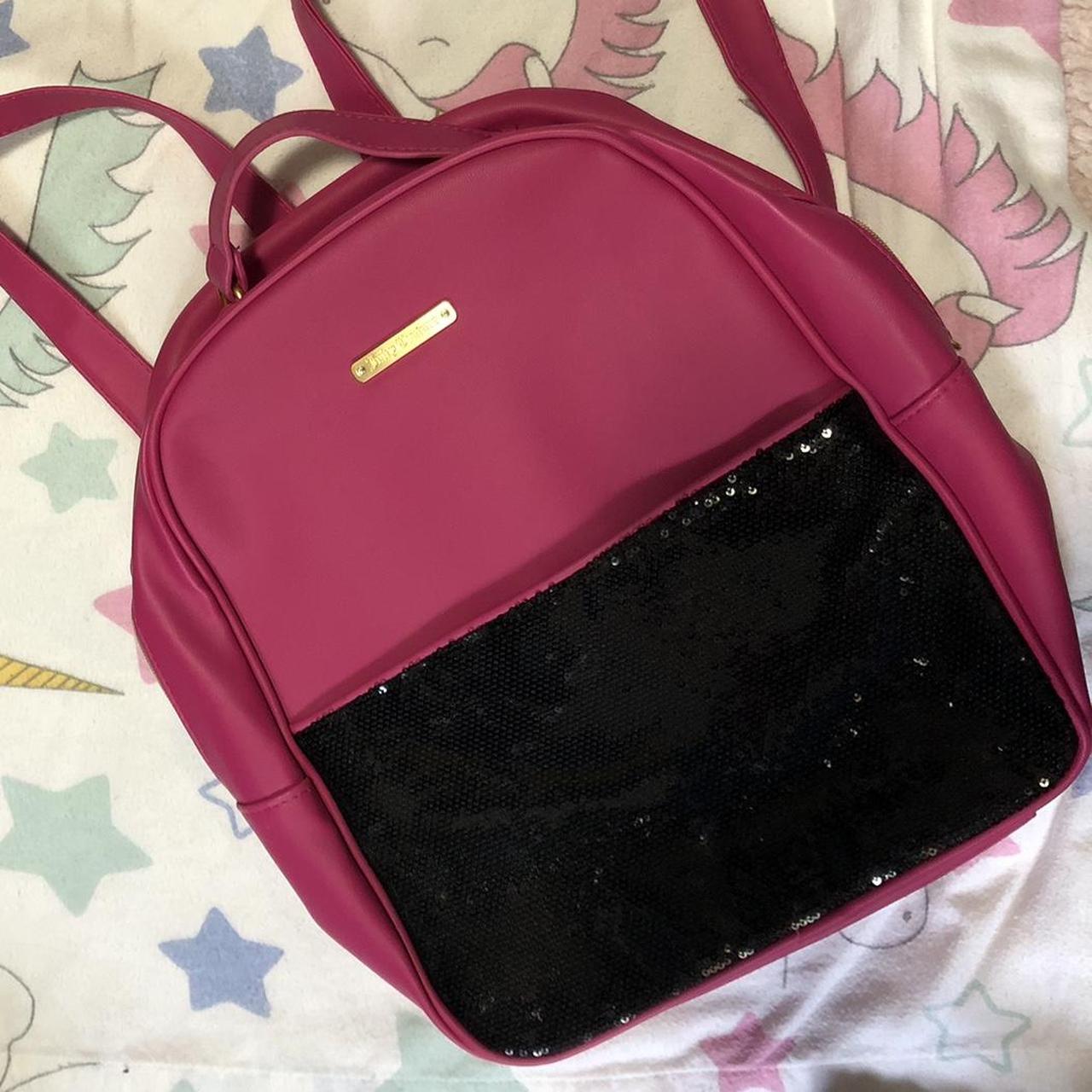 Juicy Couture backpack Like new pink leather with - Depop