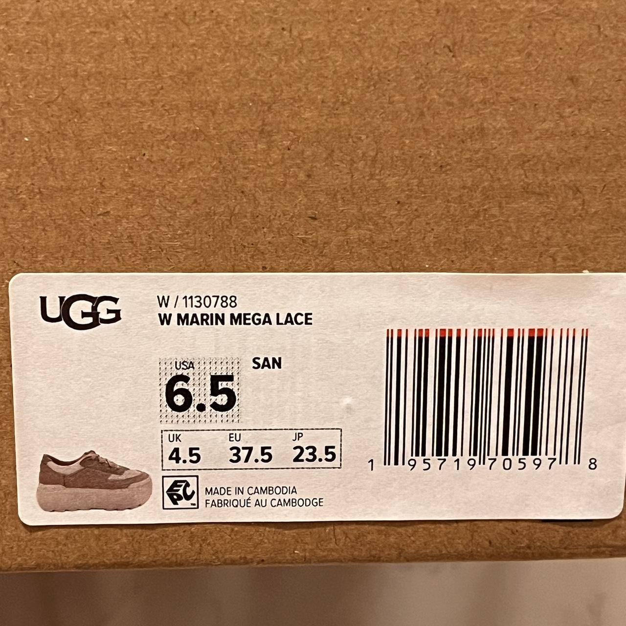 UGG Marin Mega Lace, colour sand, size 6.5, never... - Depop