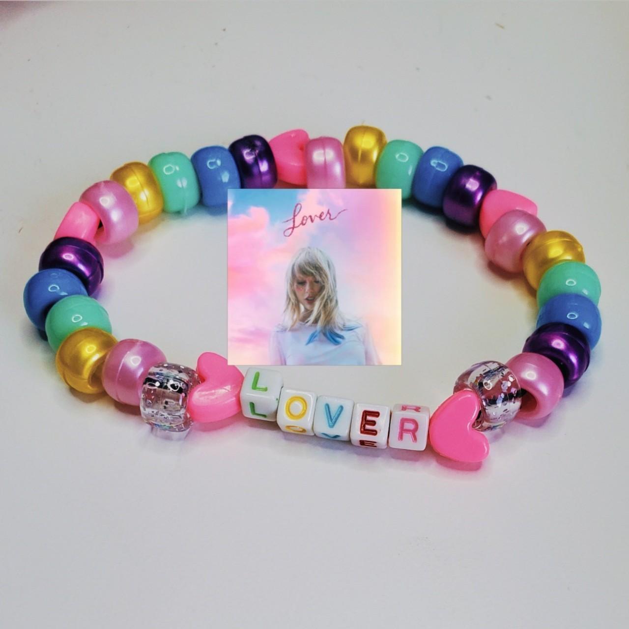 taylor swift lover album eras tour kandi bracelet... - Depop