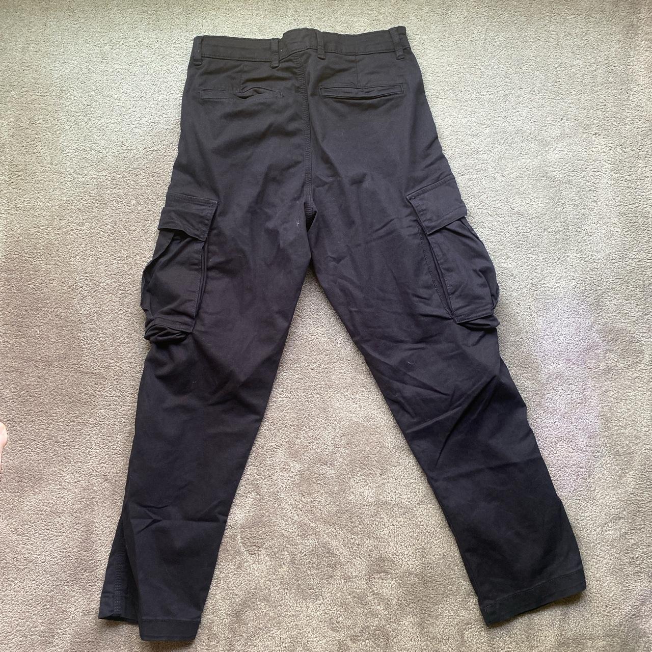 Black cargos from Zara sz 30 - Depop