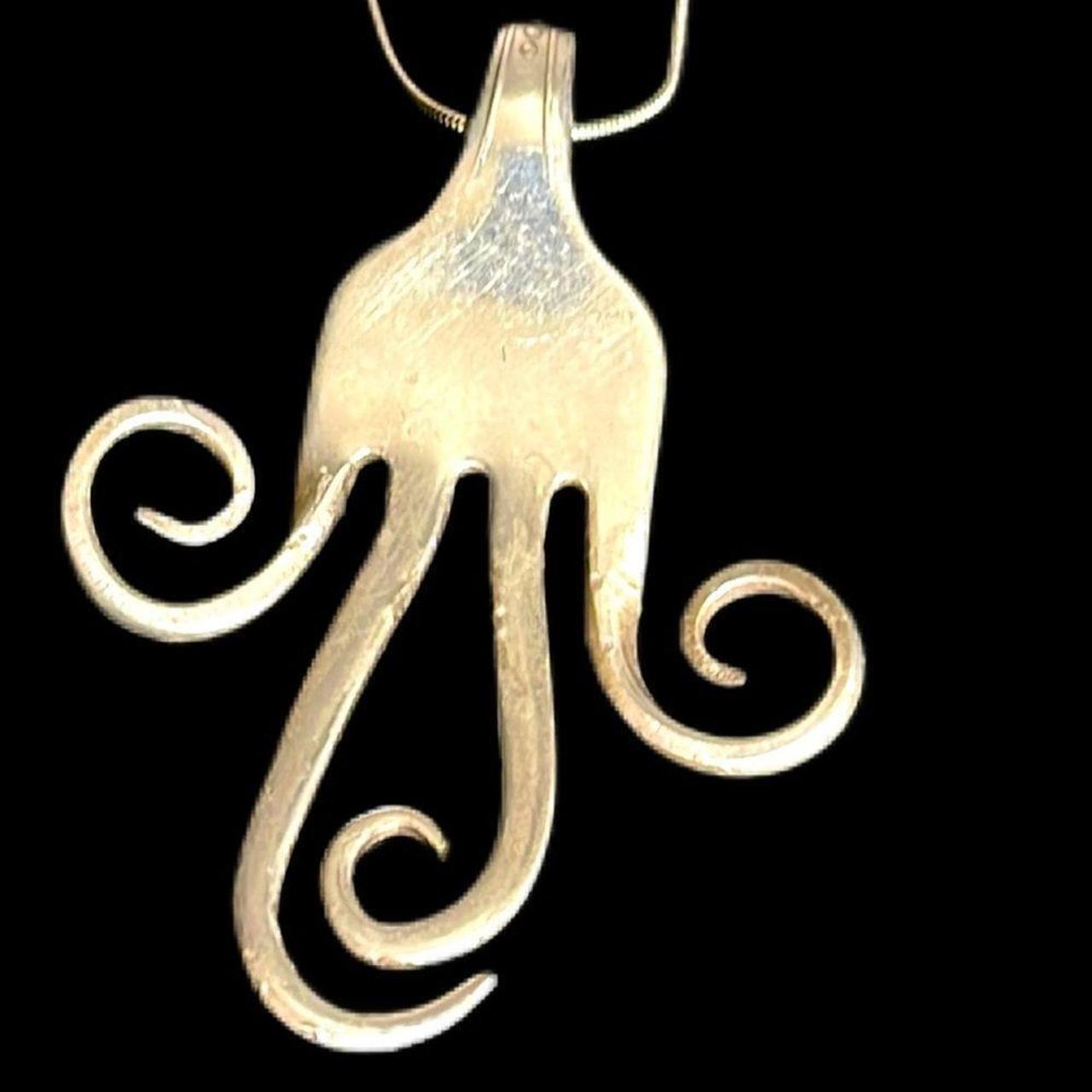 Silver Fork Bohemian Pendant Necklace Just Right... Depop