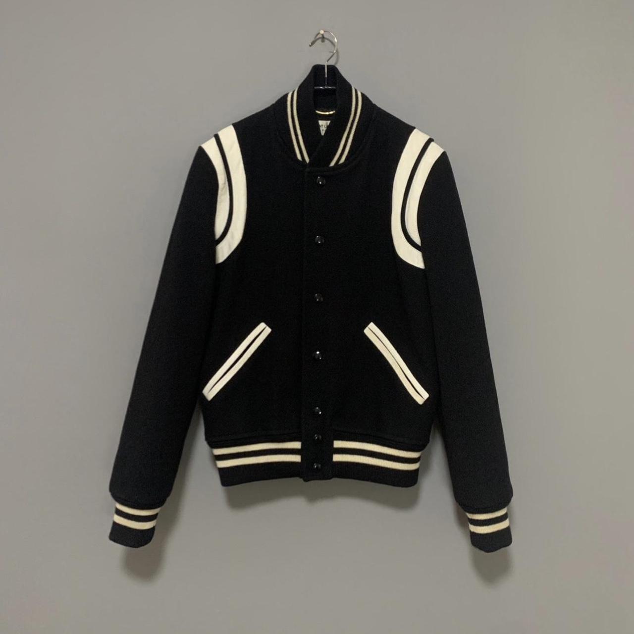 Saint Laurent SLP Teddy Baseball Jacket Size F36... - Depop