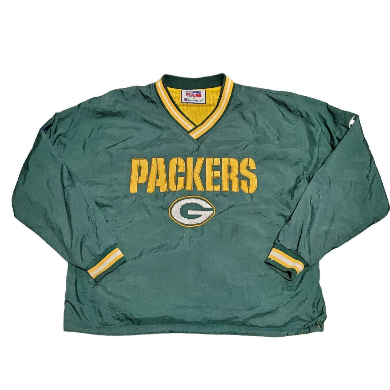 Vintage Champion NFL Green Bay Packers Pullover Windbreaker - 2XL