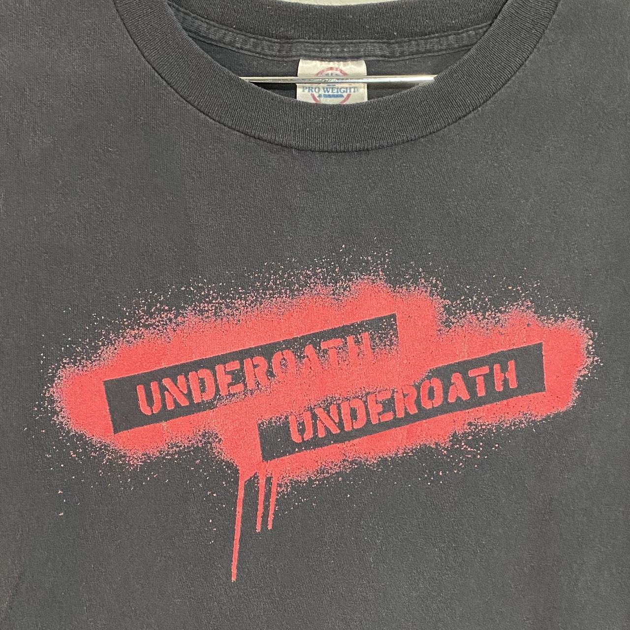 Vintage Underoath Band tee. Black shirt with red... - Depop