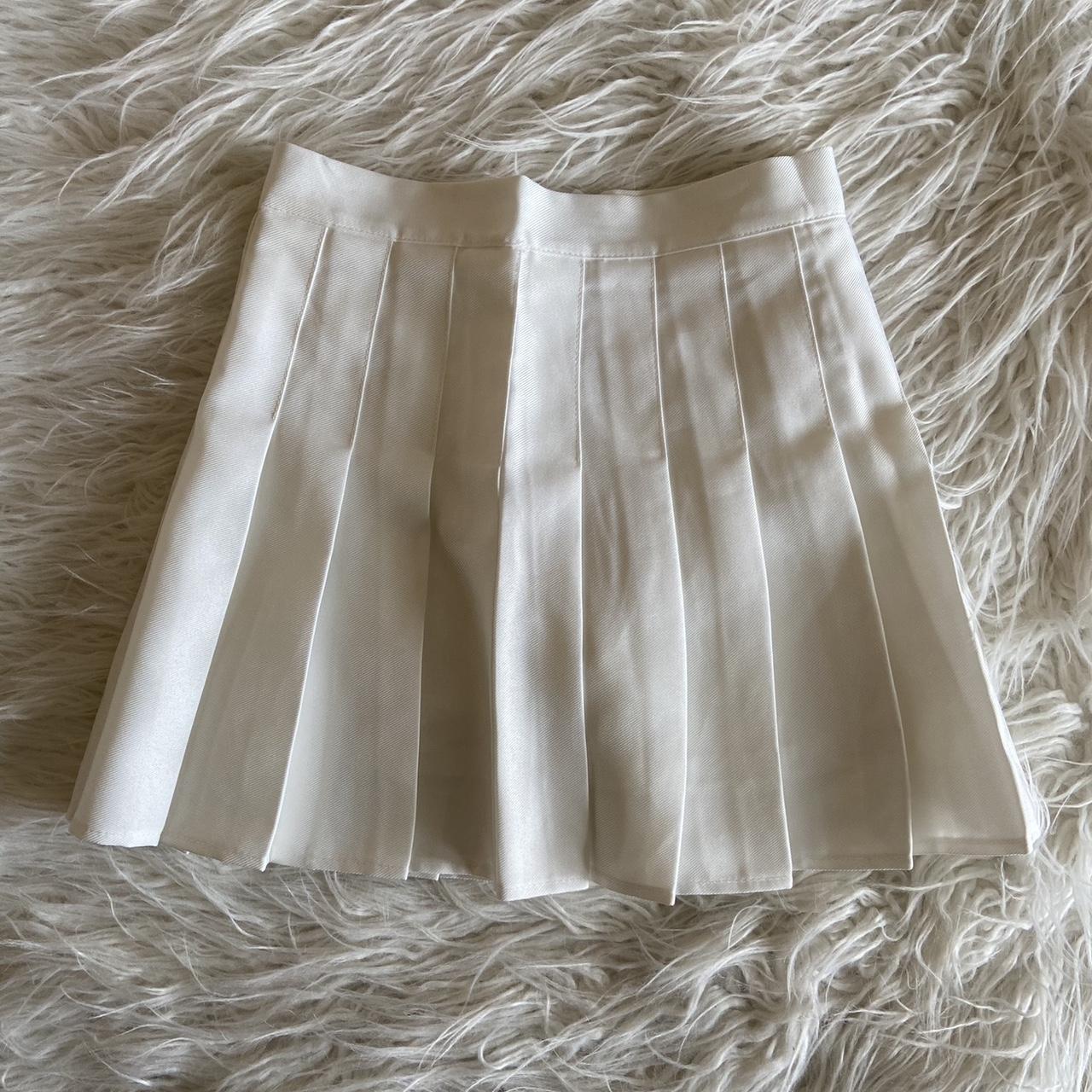 cute white skirt // $22 -waist: 24” -length:... - Depop