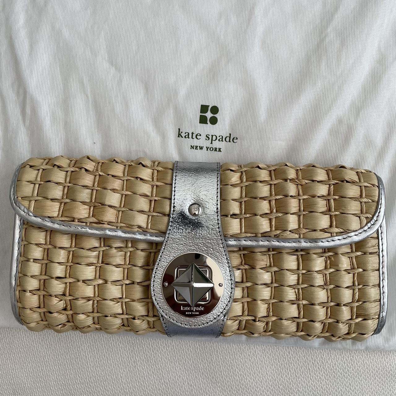 Kate Spade Woven shops Clutch