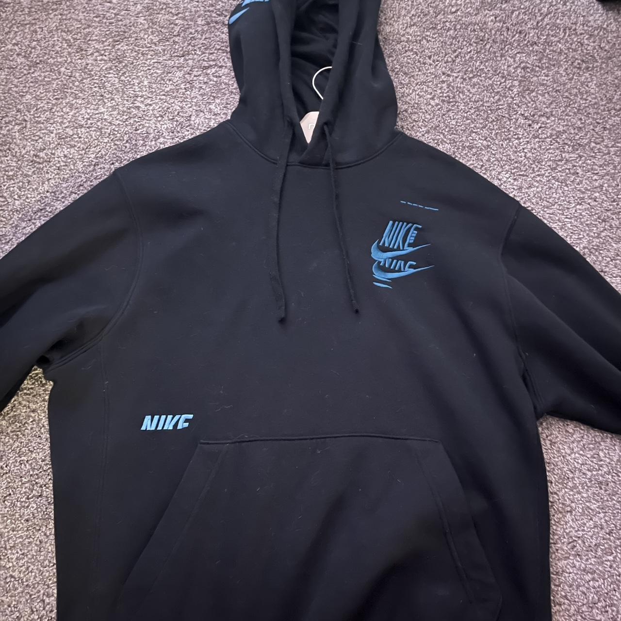 Nike Men's Black Hoodie | Depop