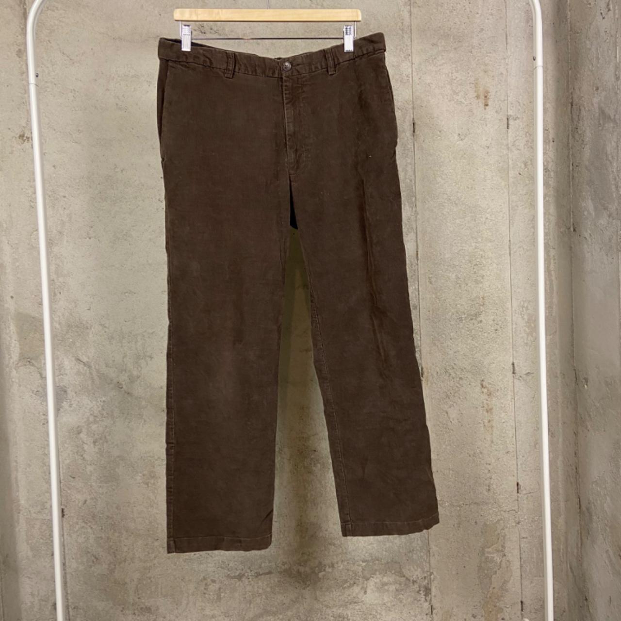 Haggar Men's Brown and Tan Trousers