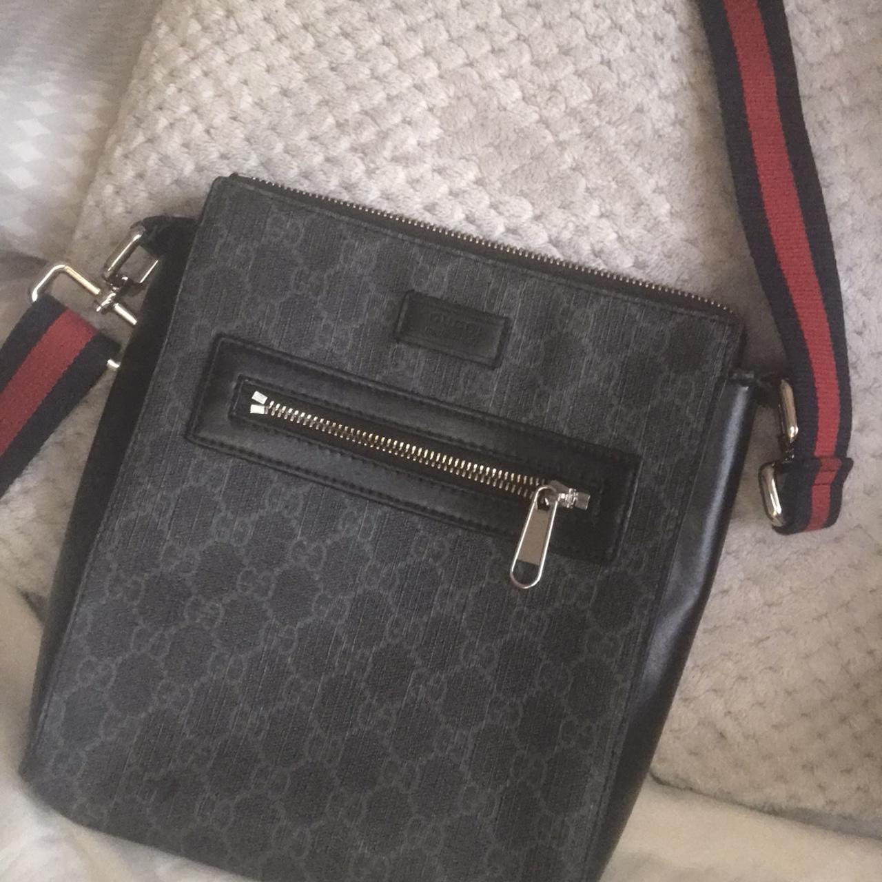 Gucci man bag (red&blue) strapped Worn 6/10... - Depop