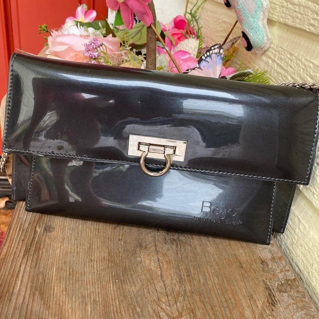 The Buckle-Strap Rectangular Bag in Patent Leather