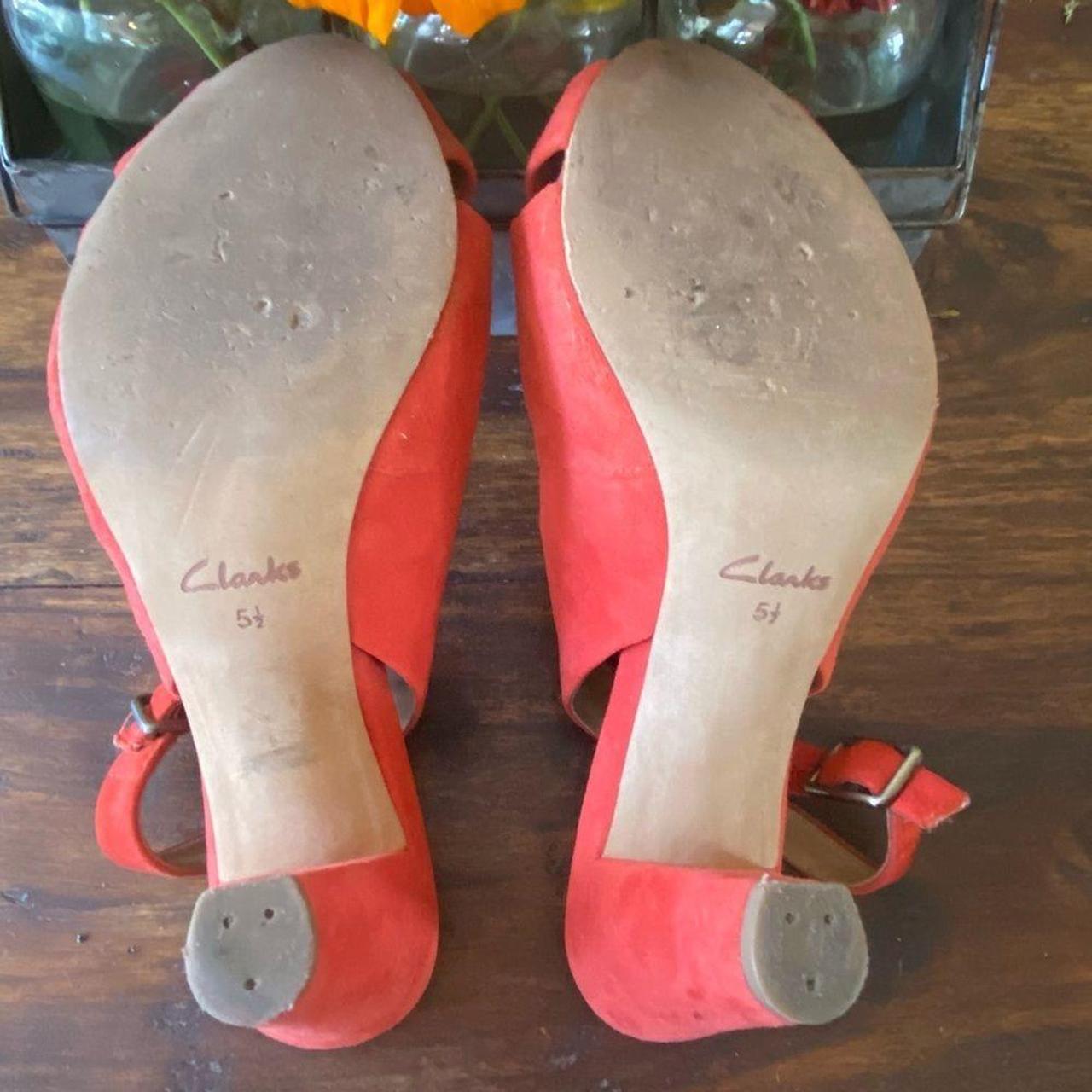 Clarks store heels orange