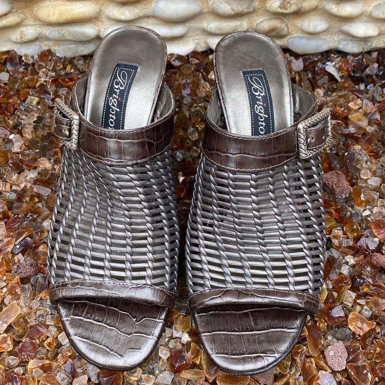 Pewter slide hot sale sandals