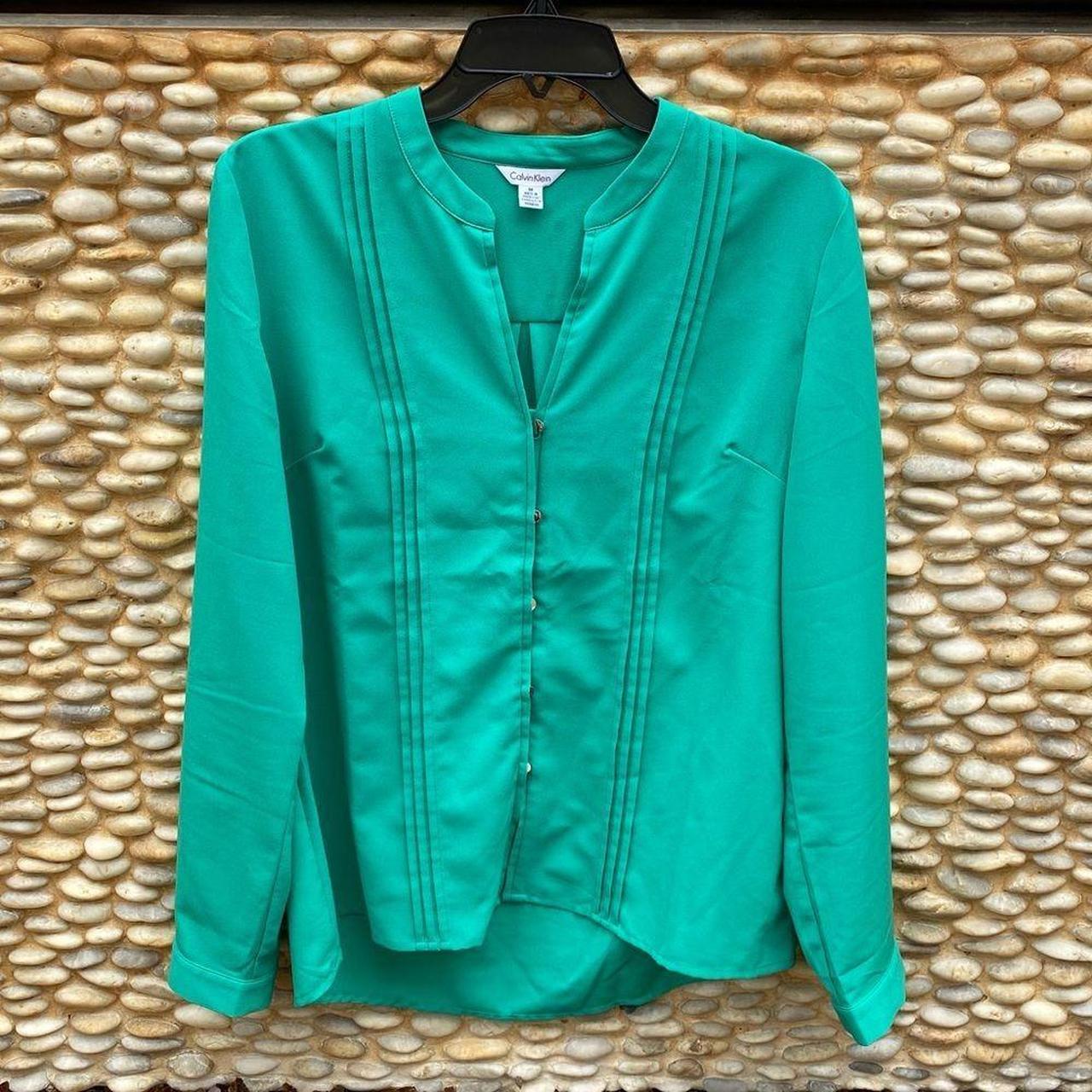 Calvin klein shop green blouse