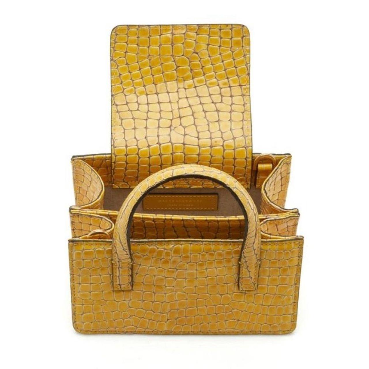 MARGE SHERWOOD NEW Mini Square Croc-Embossed Leather Top Handle Bag $405