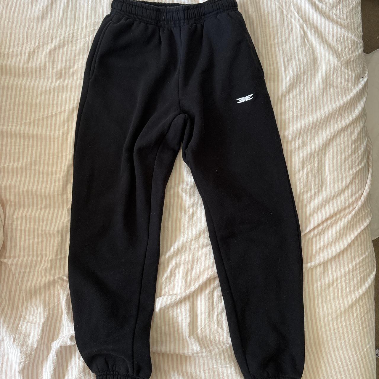 elite eleven black cuffed trackies size xs but is a... - Depop